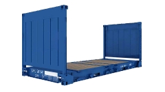 20' Flat Rack Container with Collapsible End img