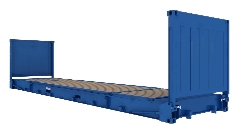 40' Flat Rack Container with Collapsible End img